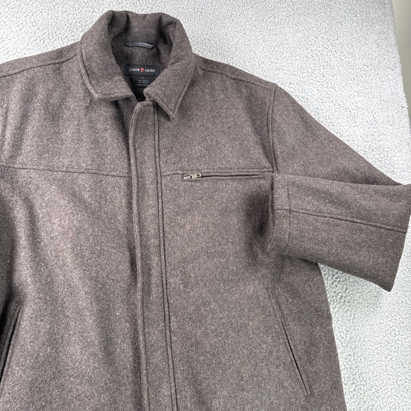 Pierre Cardin Other - Pierre Cardin Coat Mens L Full Zip Wool Blend Lined Zip Pocket Preppy Career
